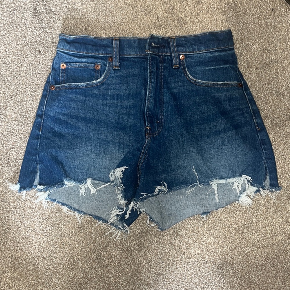 Abercrombie cutoff short high rise curve love shorts